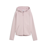 Sudadera de mujer PUMA TECH W FULL ZIP 694039 color 49 Pink, vista frontal