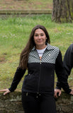 Chaqueta mujer SLX Sport Luxury topos verde matcha y negro | Felpa interior