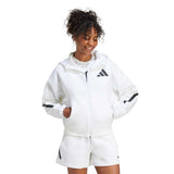 Sudadera mujer Adidas Z.N.E. Full-Zip Blanco | Tejido premium Zone