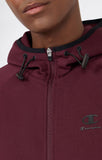 Sudadera hombre Champion interlock capucha y cremallera Granate