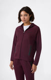 Sudadera mujer Champion interlock capucha y cremallera 118084 Granate - Puber Sports