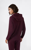 Sudadera mujer Champion interlock capucha y cremallera 118084 Granate - Puber Sports