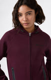 Sudadera mujer Champion interlock capucha y cremallera 118084 Granate - Puber Sports
