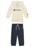 Chandal bebé CHAMPION abierto con cremallera 307053 RS Rojo YS141 Blanco - Puber Sports