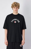 Camiseta Champion Icons Logo Bordado Grande Negro – Fit Oversize (Talla una menos de lo habitual) - Puber Sports