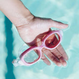 Gafas piscina junior Turbo Dino rosa | Antivaho y protección UV
