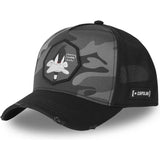 Gorra Trucker Capslab Pato Lucas Looney Tunes DAF – Camuflaje Gris