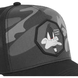 Gorra Trucker Capslab Pato Lucas Looney Tunes DAF – Camuflaje Gris