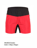 Short Running Hombre BCN Sphere GREDOS – Negro y Rojo · Malla Interior - Puber Sports
