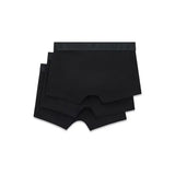 Calzoncillos bóxer Guess Trunk New Hero negros vistos por detrás, pack de 3