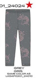 Malla Leggin niña Losan UNICORNIO FW 24024 en Gris y en Rosa - Puber Sports