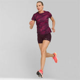 Camiseta mujer running Puma RUN FAVORITE AOP TEE 524230 granate - Puber Sports