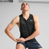 Camiseta hombre running Puma AOP Tirantes 01 negro | Transpirable