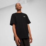 Camiseta niño Puma básica LOGO pequeño bordado 684920 01 Negro - Puber Sports