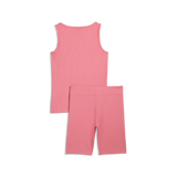 Conjunto Puma Niña verano Camiseta y malla corta 692477 Rosa - Puber Sports