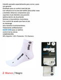 Calcetines Técnicos Sphere BCN MIKAL – Blanco y Negro · Antibacterianos y Secado Rápido - Puber Sports