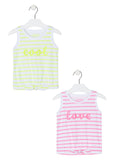 Camiseta niña Losan TIRANTES 21G-1204AL Amarillo y fucsia - Puber Sports