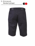 Bermuda Hombre BCN Algodón Elastán KENDO – Gris Claro y Azul Marino · Cinturón de Regalo - Puber Sports