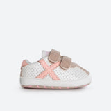 Zapatillas sin suela bebé MUNICH BARRU ZERO 8245 035 blanco/rosa - Puber Sports
