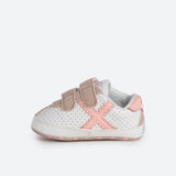 Zapatillas sin suela bebé MUNICH BARRU ZERO 8245 035 blanco/rosa - Puber Sports