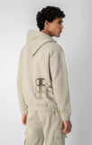 Sudadera Champion capucha y media cremallera beige - Puber Sports